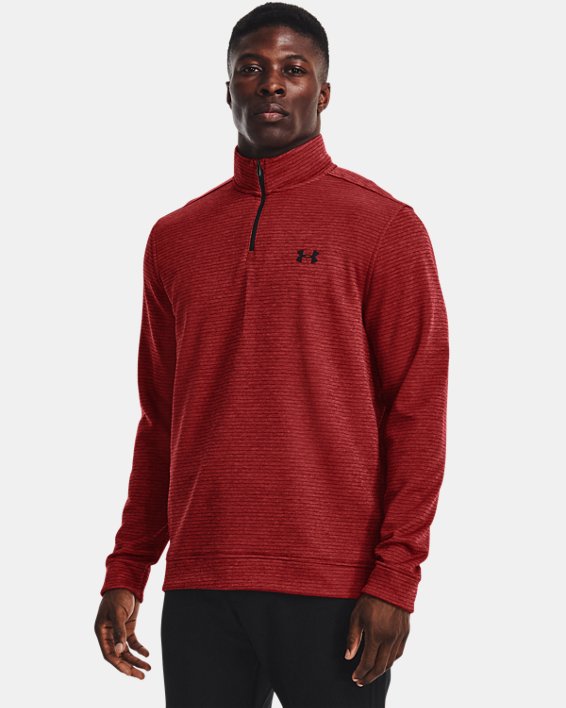 Men's UA Storm SweaterFleece ¼ Zip, Red, pdpMainDesktop image number 0